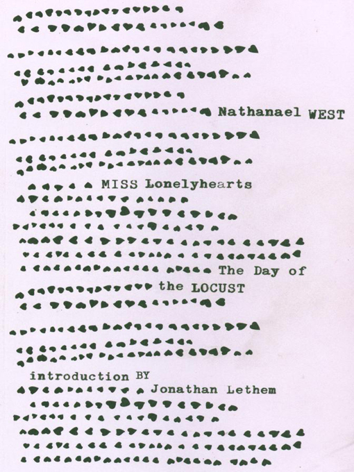 Title details for Miss Lonelyhearts & the Day of the Locust by Nathanael West - Available